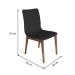 Conjunto de Mesa de Jantar Adele com Tampo de Vidro Off White e 4 Cadeiras Pé Palito Luanda II Veludo Chumbo