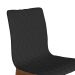 Conjunto de Mesa de Jantar Adele com Tampo de Vidro Off White e 4 Cadeiras Pé Palito Luanda II Veludo Chumbo