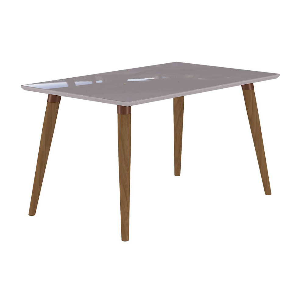 Conjunto de Mesa de Jantar Adele com Tampo de Vidro Off White e 4 Cadeiras Pé Palito Tóquio Branco