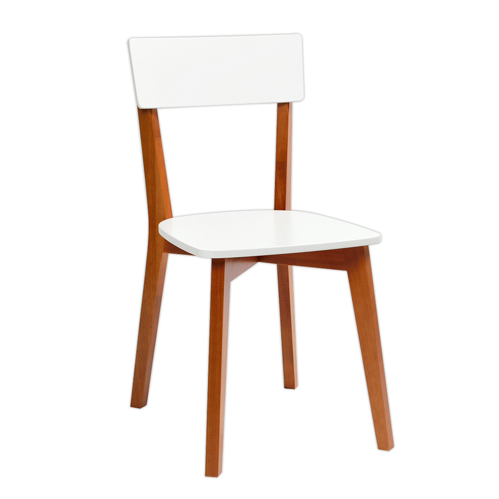 Conjunto de Mesa de Jantar Adele com Tampo de Vidro Off White e 4 Cadeiras Pé Palito Tóquio Branco
