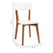 Conjunto de Mesa de Jantar Adele com Tampo de Vidro Off White e 4 Cadeiras Pé Palito Tóquio Branco