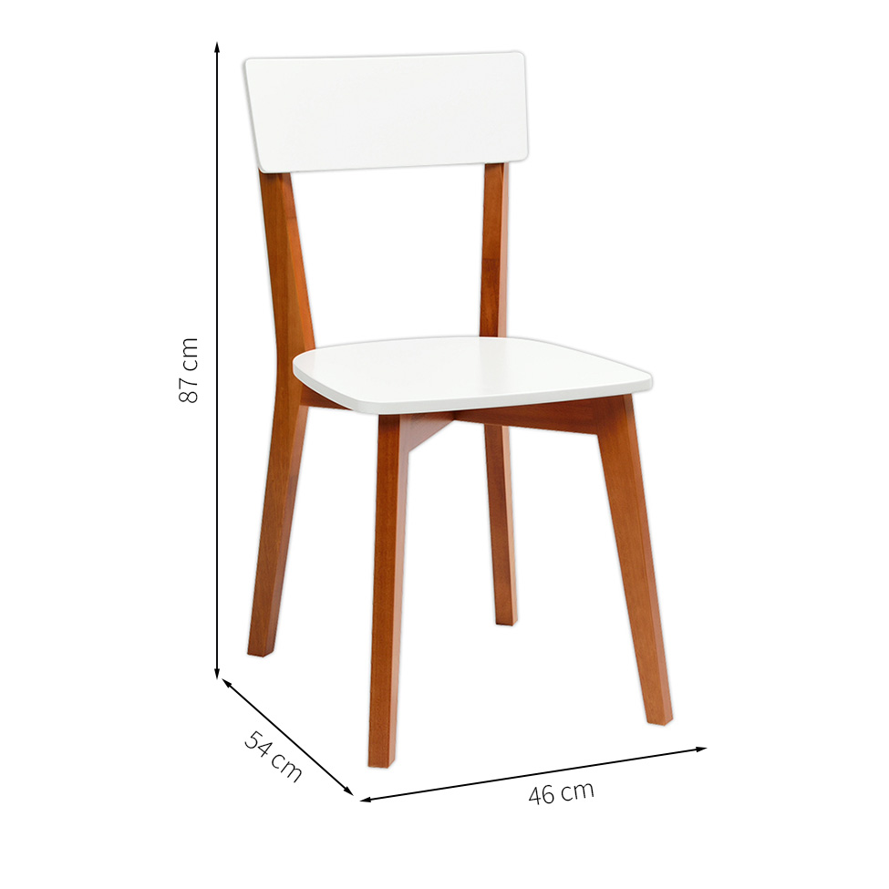 Conjunto de Mesa de Jantar Adele com Tampo de Vidro Off White e 4 Cadeiras Pé Palito Tóquio Branco