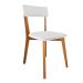 Conjunto de Mesa de Jantar Adele com Tampo de Vidro Off White e 4 Cadeiras Pé Palito Tóquio Mel e Branco