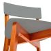 Conjunto de Mesa de Jantar Adele com Tampo de Vidro Off White e 4 Cadeiras Pé Palito Tóquio Mel e Cinza