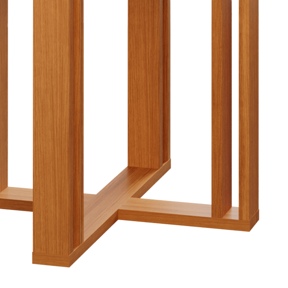 Conjunto de Mesa de Jantar Redonda com Tampo Flora II Off White e 4 Cadeiras Maia Linho Gengibre