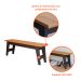 Conjunto de Mesa de Jantar Retangular com 2 Bancos Aurora Nature e Chumbo