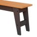 Conjunto de Mesa de Jantar Retangular com 2 Bancos Aurora Nature e Chumbo
