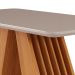 Conjunto de Mesa de Jantar Retangular com Tampo de Vidro Off White Agata e 4 Cadeiras Maia Linho Gengibre e Nature