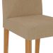 Conjunto de Mesa de Jantar Retangular com Tampo de Vidro Off White Agata e 4 Cadeiras Maia Linho Gengibre e Nature