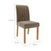 Conjunto de Mesa de Jantar Retangular com Tampo de Vidro Off White Maite e 4 Cadeiras Juliana Suede Joli e Nature