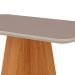 Conjunto de Mesa de Jantar Retangular com Tampo de Vidro Off White Maite e 4 Cadeiras Juliana Suede Joli e Nature