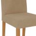 Conjunto de Mesa de Jantar Retangular com Tampo de Vidro Off White Maite e 4 Cadeiras Maia Linho Gengibre e Nature