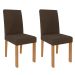 Conjunto de Mesa de Jantar Retangular com Tampo de Vidro Off White Maite e 4 Cadeiras Maia Linho Mascavo e Nature