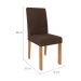 Conjunto de Mesa de Jantar Retangular com Tampo de Vidro Off White Maite e 4 Cadeiras Maia Linho Mascavo e Nature