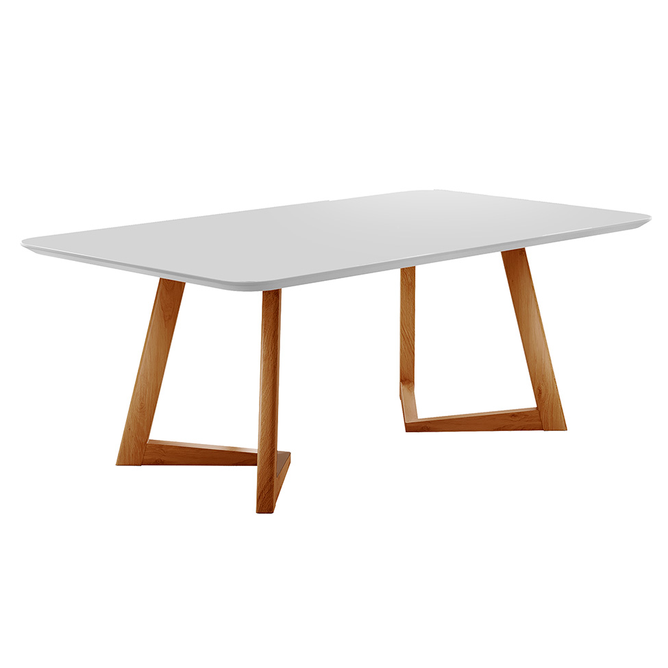 Conjunto de Mesa de Jantar Retangular com Tampo de Vidro e 4 Cadeiras Maya Linho Marrom