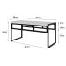 Conjunto de Mesa de Jantar com 2 Bancos Wooden Branco e Preto