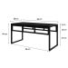 Conjunto de Mesa de Jantar com 2 Bancos Wooden Ônix e Preto