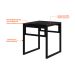 Conjunto de Mesa de Jantar com 2 Bancos Wooden Ônix e Preto