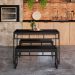 Conjunto de Mesa de Jantar com 2 Bancos Wooden Ônix e Preto