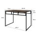 Conjunto de Mesa de Jantar com 2 Bancos Wooden Carvalho Dark e Preto