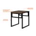 Conjunto de Mesa de Jantar com 2 Bancos Wooden Carvalho Dark e Preto