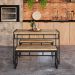 Conjunto de Mesa de Jantar com 2 Bancos Wooden Carvalho e Preto