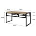 Conjunto de Mesa de Jantar com 2 Bancos Wooden Carvalho e Preto