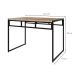 Conjunto de Mesa de Jantar com 2 Bancos Wooden Carvalho e Preto