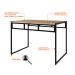 Conjunto de Mesa de Jantar com 2 Bancos Wooden Carvalho e Preto
