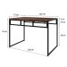 Conjunto de Mesa de Jantar com 2 Bancos Wooden Nogal e Preto
