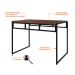Conjunto de Mesa de Jantar com 2 Bancos Wooden Nogal e Preto