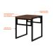 Conjunto de Mesa de Jantar com 2 Bancos Wooden Nogal e Preto