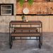 Conjunto de Mesa de Jantar com 2 Bancos Wooden Nogal e Preto