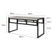 Conjunto de Mesa de Jantar com 2 Bancos Wooden Snow e Preto