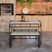 Conjunto de Mesa de Jantar com 2 Bancos Wooden Snow e Preto