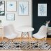 Conjunto de Mesa de Jantar com 2 Cadeiras Eames Branco 