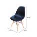 Conjunto de Mesa de Jantar com 2 Cadeiras Eames Preto 