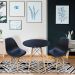 Conjunto de Mesa de Jantar com 2 Cadeiras Eames Preto 
