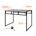 Conjunto de Mesa de Jantar com 4 Bancos Wooden Branco e Preto
