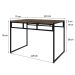 Conjunto de Mesa de Jantar com 4 Bancos Wooden Carvalho Dark e Preto