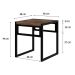 Conjunto de Mesa de Jantar com 4 Bancos Wooden Carvalho Dark e Preto