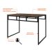 Conjunto de Mesa de Jantar com 4 Bancos Wooden Carvalho Dark e Preto
