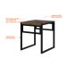 Conjunto de Mesa de Jantar com 4 Bancos Wooden Carvalho Dark e Preto