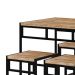 Conjunto de Mesa de Jantar com 4 Bancos Wooden Carvalho e Preto