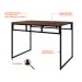 Conjunto de Mesa de Jantar com 4 Bancos Wooden Nogal e Preto