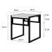 Conjunto de Mesa de Jantar com 4 Bancos Wooden Snow e Preto