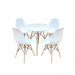 Conjunto de Mesa de Jantar com 4 Cadeiras Eames Branco 