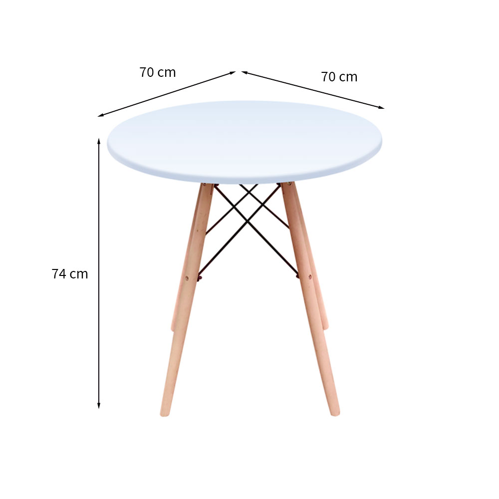 Conjunto de Mesa de Jantar com 4 Cadeiras Eames Branco 