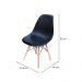 Conjunto de Mesa de Jantar com 4 Cadeiras Eames Preto 