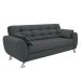 Conjunto de Sofá 2 e 3 Lugares Larissa II Suede Cinza